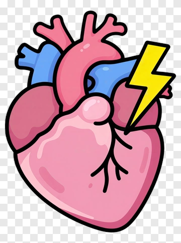 Heart With Lightning Bolt PNG