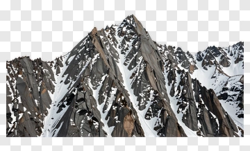 Mountain Peak With Snowy Slopes PNG