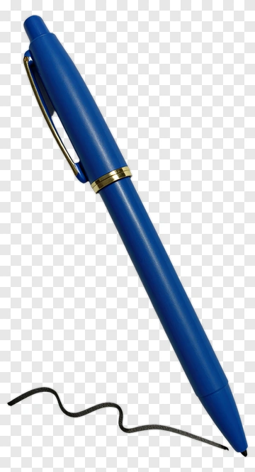 Blue Pen With Gold Trim PNG