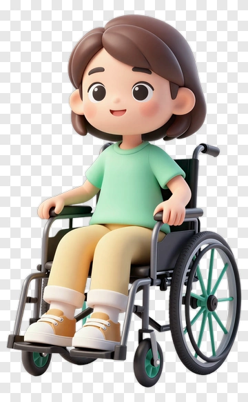 Child In Wheelchair PNG