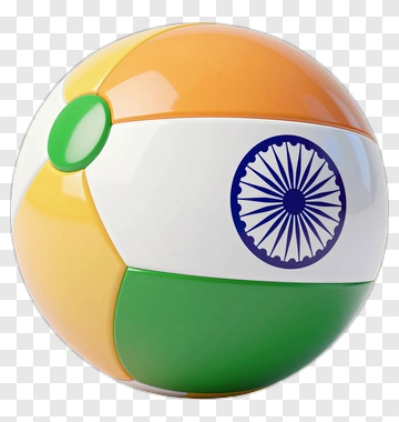 Beach Ball With Indian Flag PNG