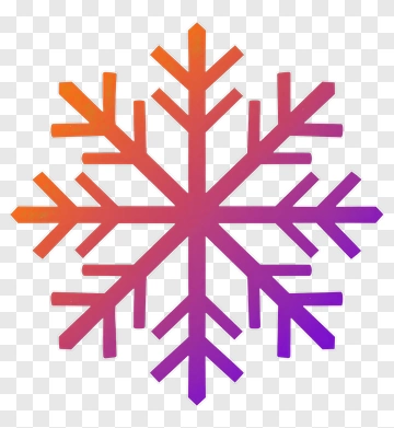 Gradient Snowflake Design PNG