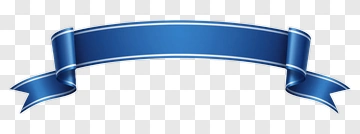 Blue Ribbon With White Border PNG