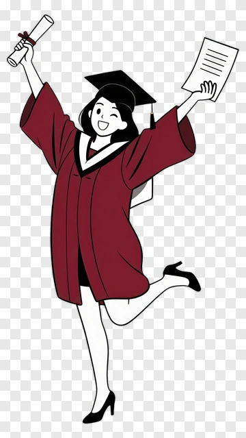 Graduate Celebrating Academic Success PNG