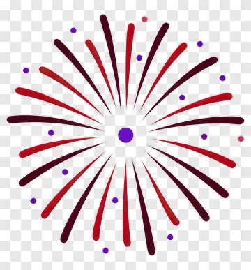 Red And Purple Firework Explosion PNG