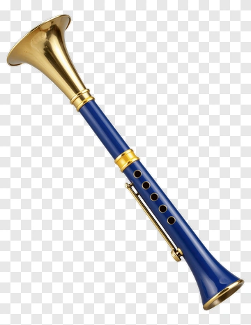 Blue And Gold Clarinet PNG