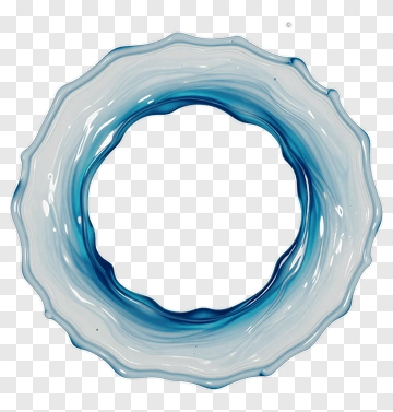 Blue Water Splash Ring PNG