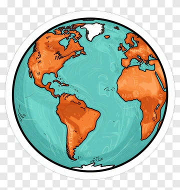 Hand Drawn Earth Globe PNG