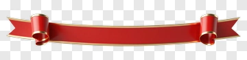 Red Ribbon With Gold Trim PNG