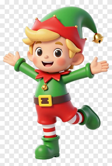 Happy Cartoon Elf PNG