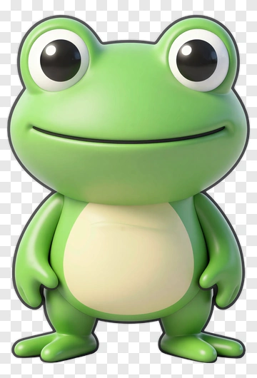 Green Cartoon Frog PNG