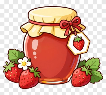 Strawberry Jam With Fresh Berries PNG