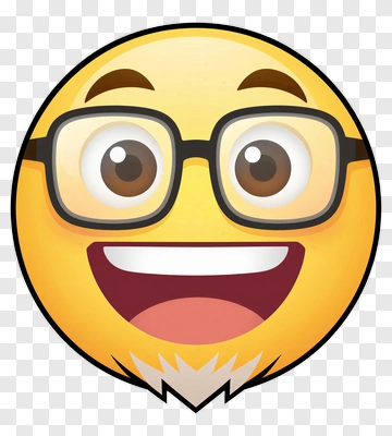 Smiling Emoji With Glasses And Beard PNG