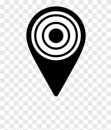 Black And White Location Marker Icon PNG