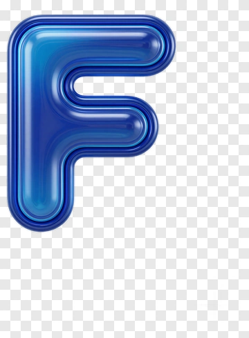 Blue Letter F PNG