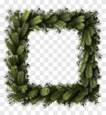 Evergreen Wreath Frame PNG