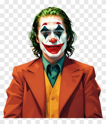 Joker In Orange Jacket PNG