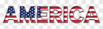 American Flag Lettering PNG
