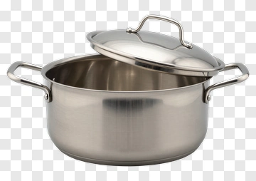 Stainless Steel Pot With Lid PNG