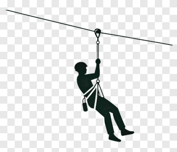 Person Ziplining PNG