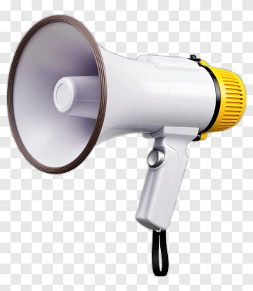 White And Yellow Megaphone PNG