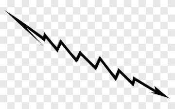 Black Zigzag Arrow PNG