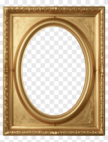 Gold Oval Frame PNG
