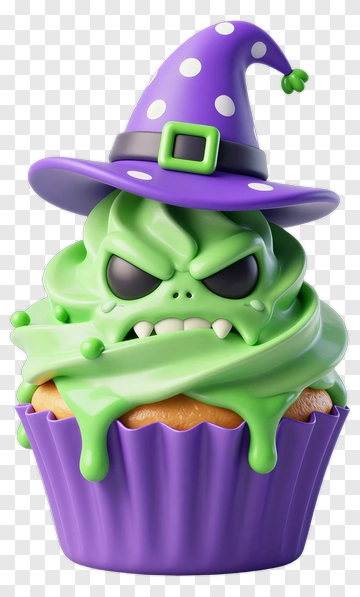 Angry Witch Cupcake PNG