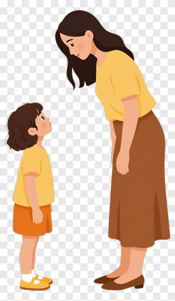 Mother And Child Looking At Each Other PNG