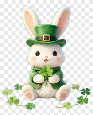 Cute Rabbit Leprechaun PNG