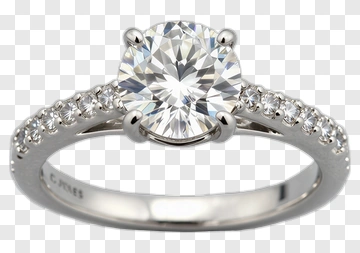 Elegant Diamond Engagement Ring PNG