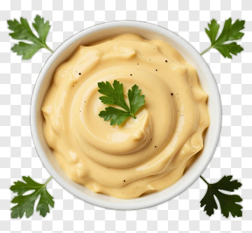 Mayonnaise In A Bowl With Parsley PNG