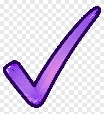 Purple Hand Drawn Check Mark PNG