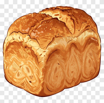 Golden Braided Bread PNG