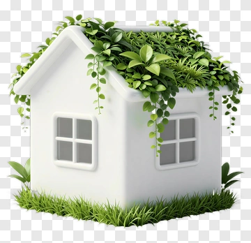 Green Roof House PNG