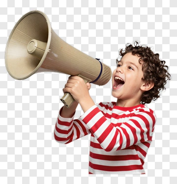 Child Holding Megaphone PNG