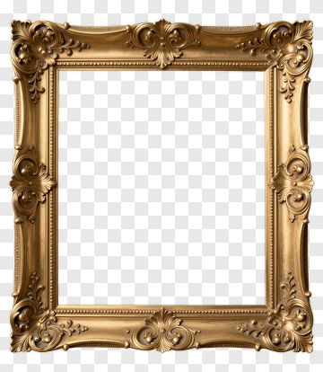 Gold Ornate Picture Frame PNG