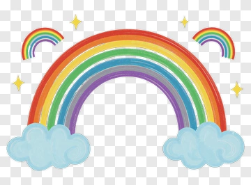 Rainbow Over Clouds PNG