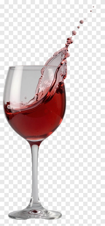 Red Wine Splashing In Glass PNG