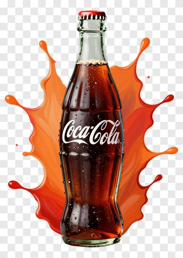 Coca-Cola Bottle With Splash PNG