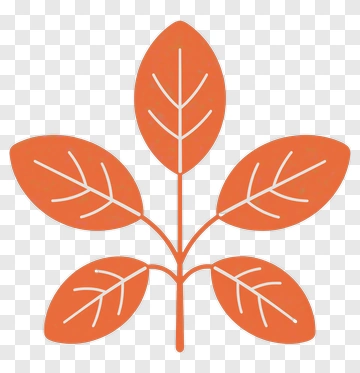 Orange Leaf Plant Icon PNG