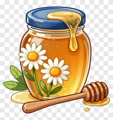 Honey Jar With Daisy And Dipper PNG
