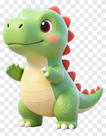 Cute Green Dinosaur Toy PNG
