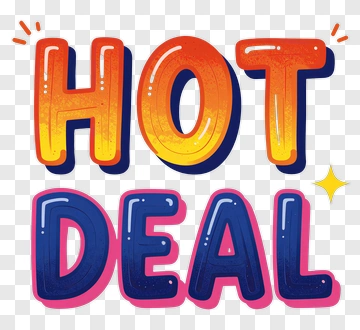 Hot Deal Promotion Text PNG