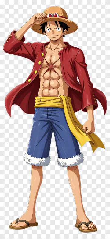 Monkey D. Luffy In Iconic Outfit PNG