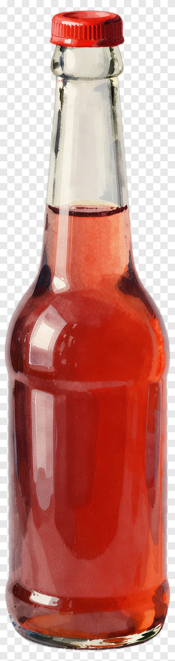 Red Soda Bottle PNG