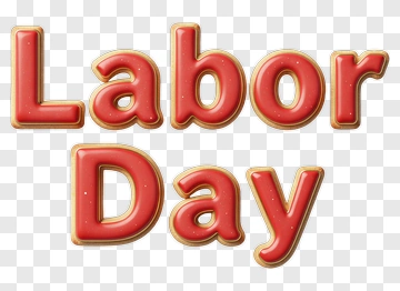 Labor Day Cookie Letters PNG