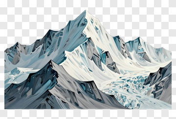 Snow-Capped Mountain Range PNG
