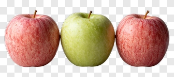Three Apples In A Row PNG
