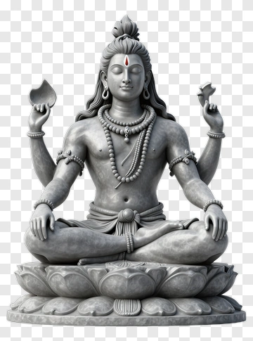 Shiva Statue In Meditative Pose PNG